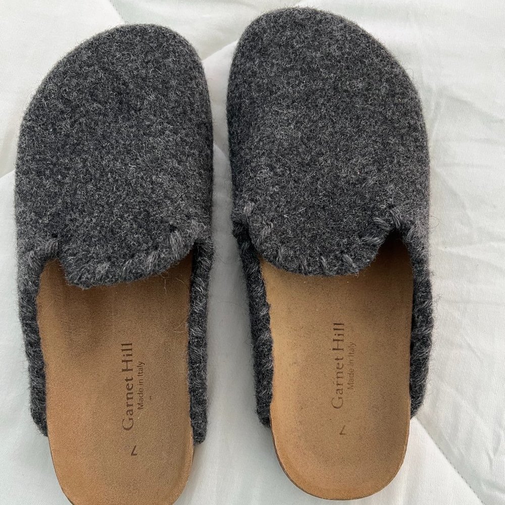 NWOT Garnet Hill Wool Slides, Women's Size 7